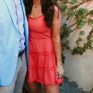 Francescas Hot Pink Ruffle Dress